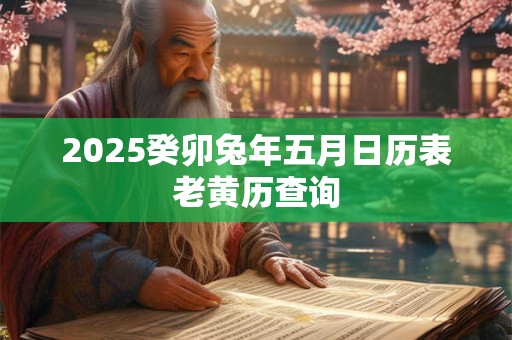 2025癸卯兔年五月日历表老黄历查询