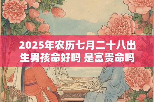 2025年农历七月二十八出生男孩命好吗 是富贵命吗