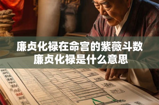 廉贞化禄在命宫的紫薇斗数 廉贞化禄是什么意思