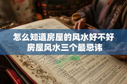 怎么知道房屋的风水好不好 房屋风水三个最忌讳