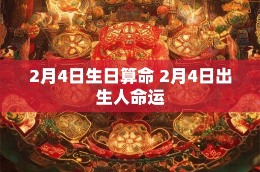 2月4日生日算命 2月4日出生人命运