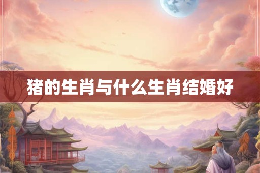 猪的生肖与什么生肖结婚好