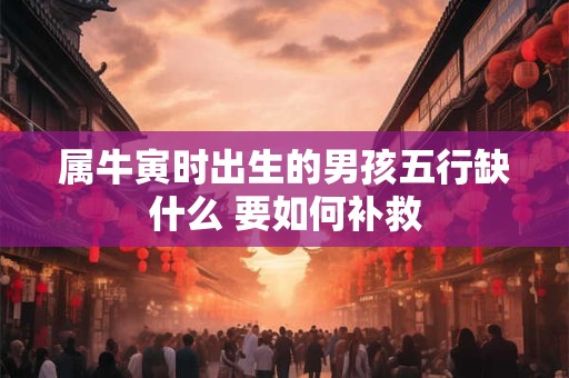 属牛寅时出生的男孩五行缺什么 要如何补救