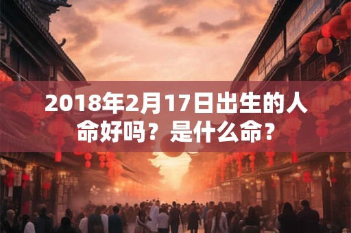 2018年2月17日出生的人命好吗？是什么命？