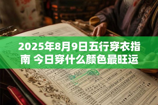 2025年8月9日五行穿衣指南 今日穿什么颜色最旺运