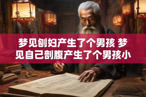 梦见刨妇产生了个男孩 梦见自己剖腹产生了个男孩小孩是什么征兆