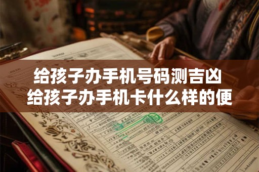 给孩子办手机号码测吉凶 给孩子办手机卡什么样的便宜