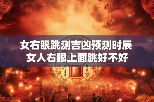 女右眼跳测吉凶预测时辰 女人右眼上面跳好不好