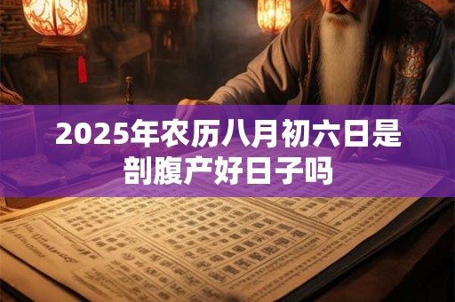 2025年农历八月初六日是剖腹产好日子吗