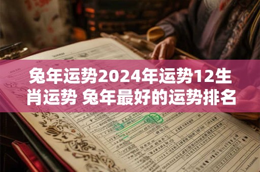 兔年运势2024年运势12生肖运势 兔年最好的运势排名