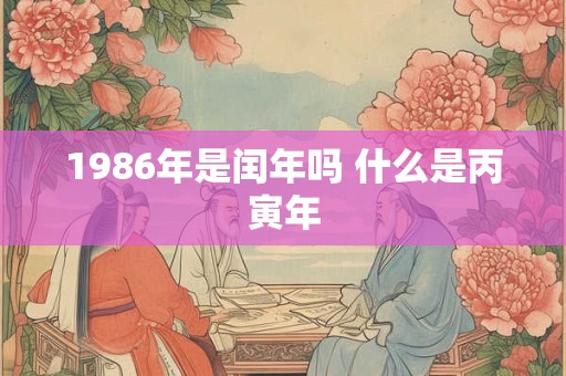 1986年是闰年吗 什么是丙寅年