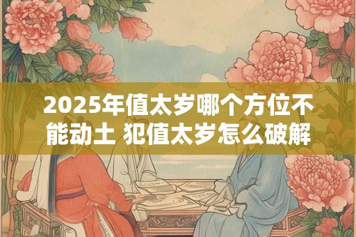 2025年值太岁哪个方位不能动土 犯值太岁怎么破解