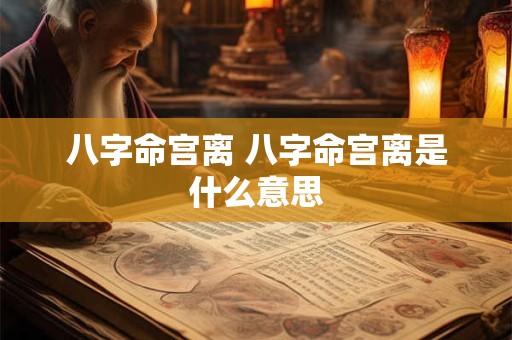 八字命宫离 八字命宫离是什么意思