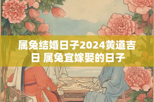 属兔结婚日子2024黄道吉日 属兔宜嫁娶的日子