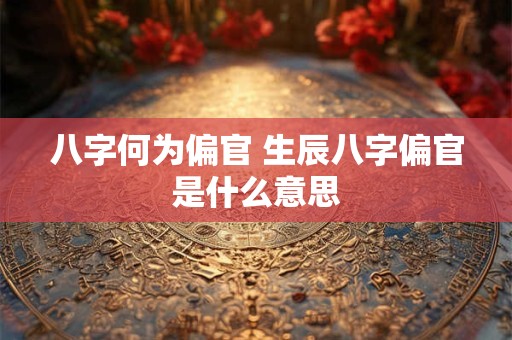 八字何为偏官 生辰八字偏官是什么意思
