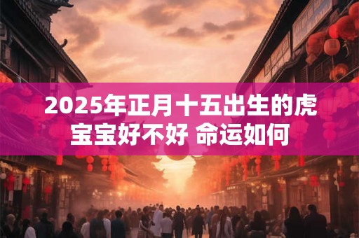 2026年正月十五出生的虎宝宝好不好 命运如何 2026年正月十五出生的虎宝宝好不好 命运如何