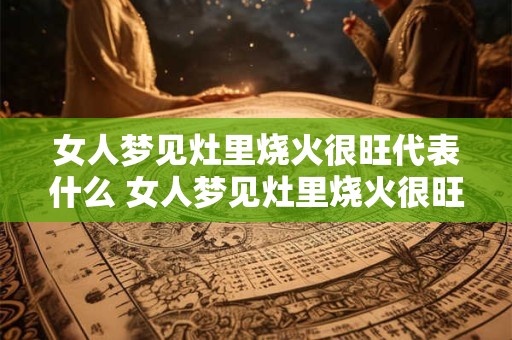 女人梦见灶里烧火很旺代表什么 女人梦见灶里烧火很旺是什么预兆