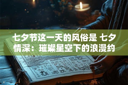 七夕节这一天的风俗是 七夕情深：璀璨星空下的浪漫约定