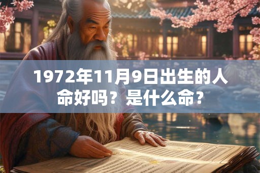 1972年11月9日出生的人命好吗？是什么命？