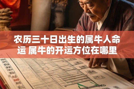 农历三十日出生的属牛人命运 属牛的开运方位在哪里
