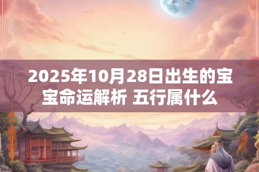 2025年10月28日出生的宝宝命运解析 五行属什么