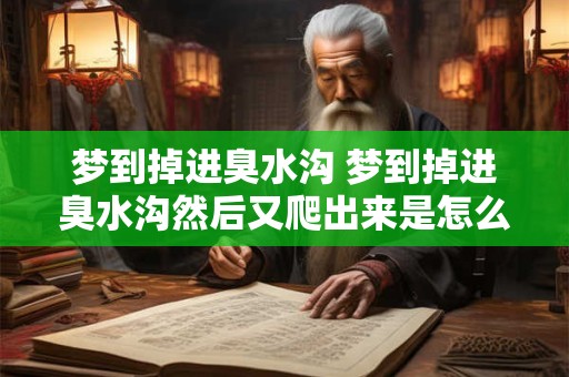 梦到掉进臭水沟 梦到掉进臭水沟然后又爬出来是怎么回事