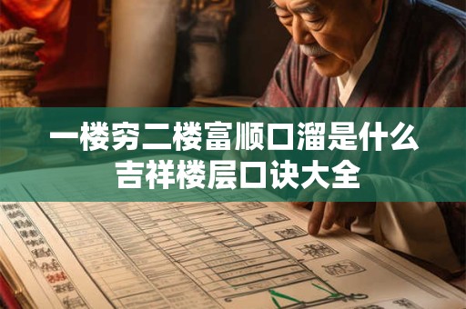 一楼穷二楼富顺口溜是什么 吉祥楼层口诀大全