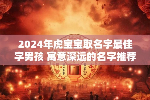 2024年虎宝宝取名字最佳字男孩 寓意深远的名字推荐