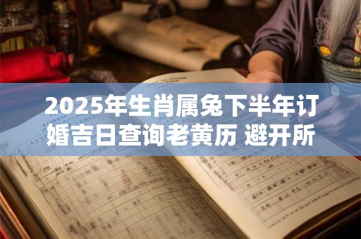 2025年生肖属兔下半年订婚吉日查询老黄历 避开所冲才吉利