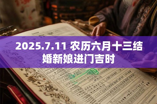 2025.7.11 农历六月十三结婚新娘进门吉时