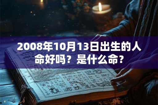 2008年10月13日出生的人命好吗？是什么命？