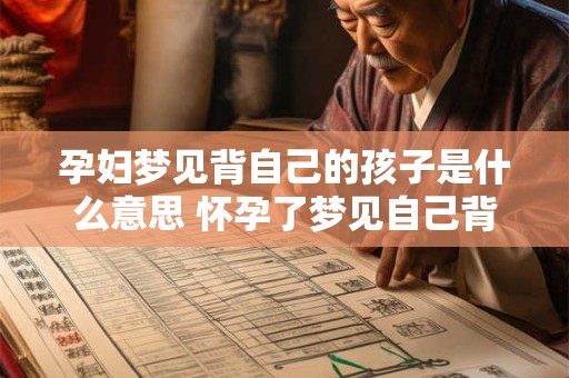 孕妇梦见背自己的孩子是什么意思 怀孕了梦见自己背小孩有什么预兆