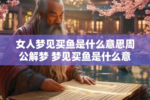 女人梦见买鱼是什么意思周公解梦 梦见买鱼是什么意思周公解梦