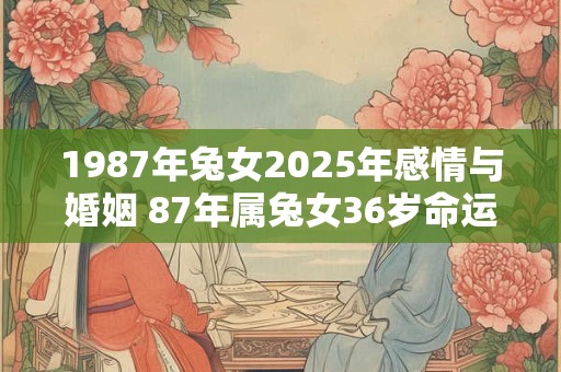 1987年兔女2025年感情与婚姻 87年属兔女36岁命运如何
