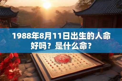 1988年8月11日出生的人命好吗？是什么命？