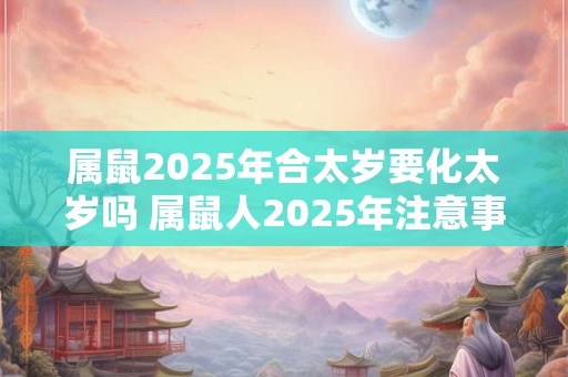 属鼠2025年合太岁要化太岁吗 属鼠人2025年注意事项