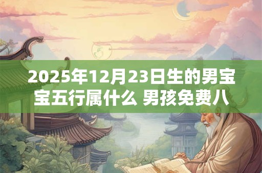 2025年12月23日生的男宝宝五行属什么 男孩免费八字起名