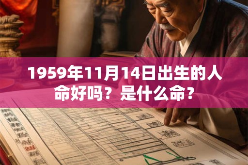 1959年11月14日出生的人命好吗？是什么命？