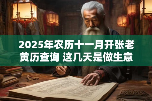 2025年农历十一月开张老黄历查询 这几天是做生意吉日