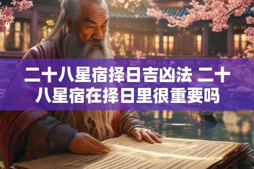 二十八星宿择日吉凶法 二十八星宿在择日里很重要吗