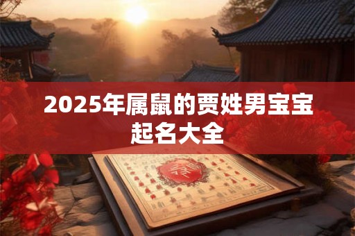 2025年属鼠的贾姓男宝宝起名大全