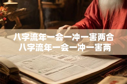 八字流年一会一冲一害两合 八字流年一会一冲一害两合怎么破解