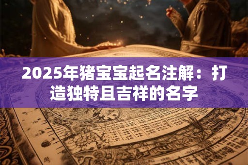 2025年猪宝宝起名注解：打造独特且吉祥的名字