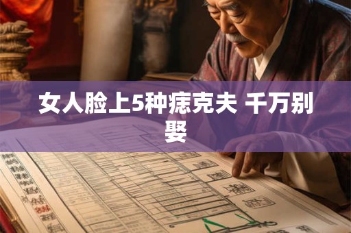 女人脸上5种痣克夫 千万别娶