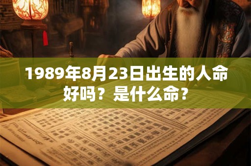 1989年8月23日出生的人命好吗？是什么命？