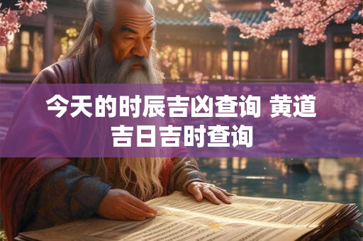 今天的时辰吉凶查询 黄道吉日吉时查询