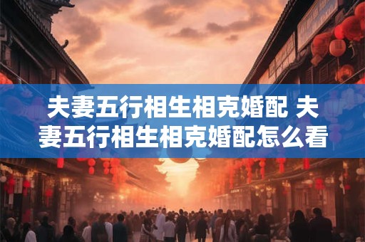 夫妻五行相生相克婚配 夫妻五行相生相克婚配怎么看