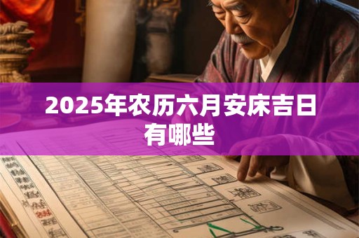 2025年农历六月安床吉日有哪些 2025年农历六月安床吉日有哪些