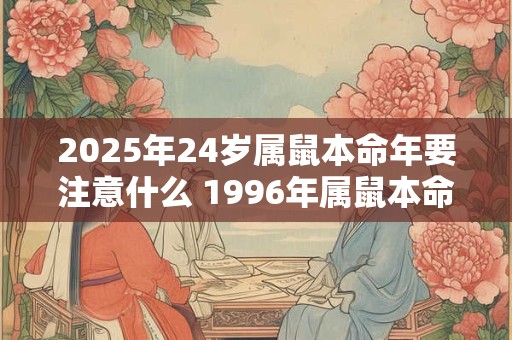 2025年24岁属鼠本命年要注意什么 1996年属鼠本命年运势