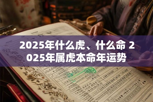 2025年什么虎、什么命 2025年属虎本命年运势